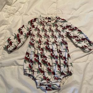 6-12 month Cardinal bubble. Organic cotton